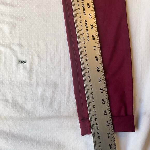 J Brand Women Skinny Jeans 602 Size 28 Deep Plum Red Mid-Rise Stretch Boot Cut - Picture 3 of 12